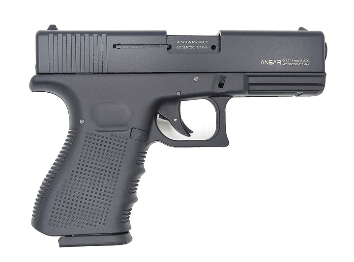 Стартовый пистолет SUR G17-BRT black +магазин (Glock 17) + 50 холостых патронов - изображение 3