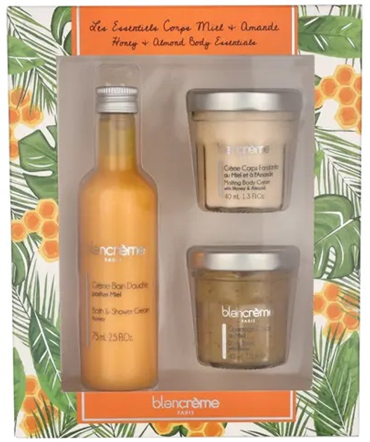 Zestaw kosmetyków do pielęgnacji Blancreme Honey Mydło w płynie do ciała 75 ml + Krem do ciała 40 ml + Peeling do ciała 40 ml (3700614809323) - obraz 1