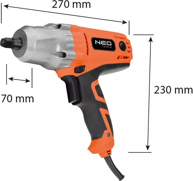Гайковерт ударний NEO Tools 350 Нм 450 Вт 04-719 (5907558477061) - зображення 11