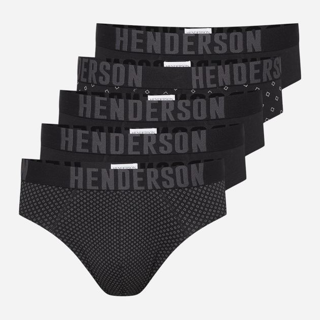 Набір трусів сліпів чоловічих бавовняних 5 шт Henderson Optic 43186-MLC M Чорний (5903972519554) - зображення 1