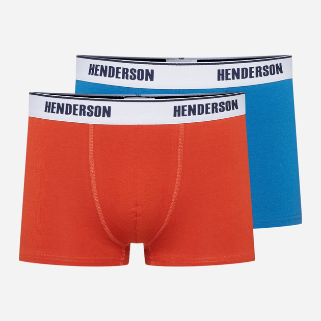 Набір трусів боксерів чоловічих бавовняних 2 шт Henderson Switch 42590-MLC M Синій/Оранжевий (5903972379639) - зображення 1