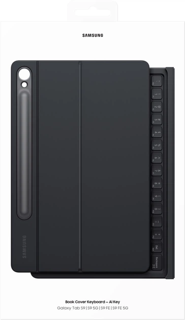 Чохол-клавіатура Samsung Book Cover Keyboard - AI Key для Samsung Galaxy Tab S10 FE з кріпленням для стилуса S Pen Black (EF-DX725BBEGUA) - зображення 11