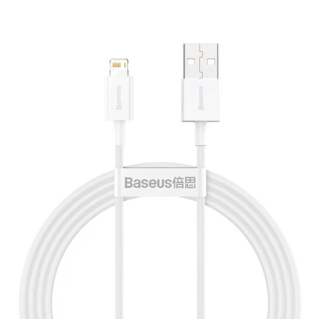 Кабель Baseus Superior Series Fast Charging Data Cable USB to Lightning 2.4A 1.5m White (CALYS-B02) - Фото 1 Кабель Baseus Superior Series Fast Charging Data Cable USB to Lightning 2.4A 1.5m White (CALYS-B02) - изображение 1