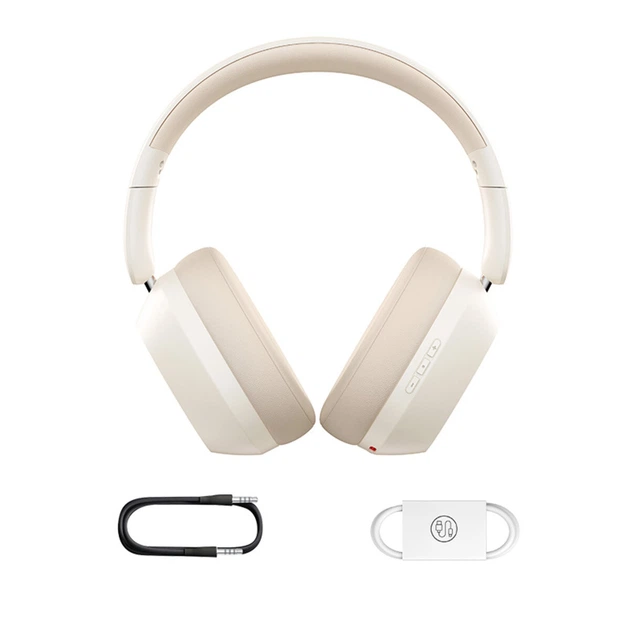 Наушники накладные Baseus Bass 35 Max, Bluetooth 5.3, ANC, автономность до 50 час, White - изображение 5