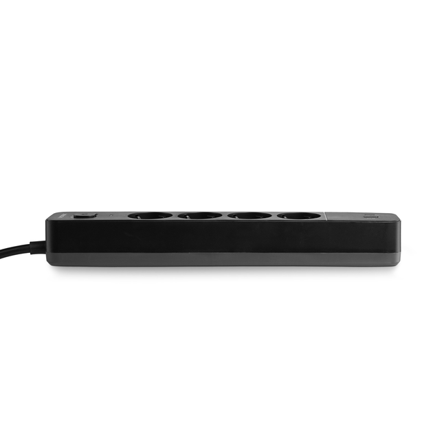 Мережевий подовжувач VIDEX ONCORD з/з 4п 3м (3x1.5мм) 3.4А USB(QC3.0) +USB-C(PD20W) з кнопкою Black - Фото 6 Мережевий подовжувач VIDEX ONCORD з/з 4п 3м (3x1.5мм) 3.4А USB(QC3.0) +USB-C(PD20W) з кнопкою Black - зображення 6