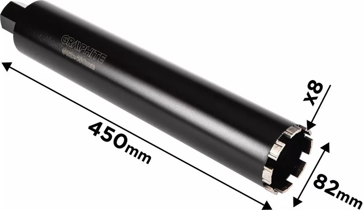 Otwornica diamentowa Graphite 82 x 450 mm x 8T 57H861 (5902062508126) - obraz 8