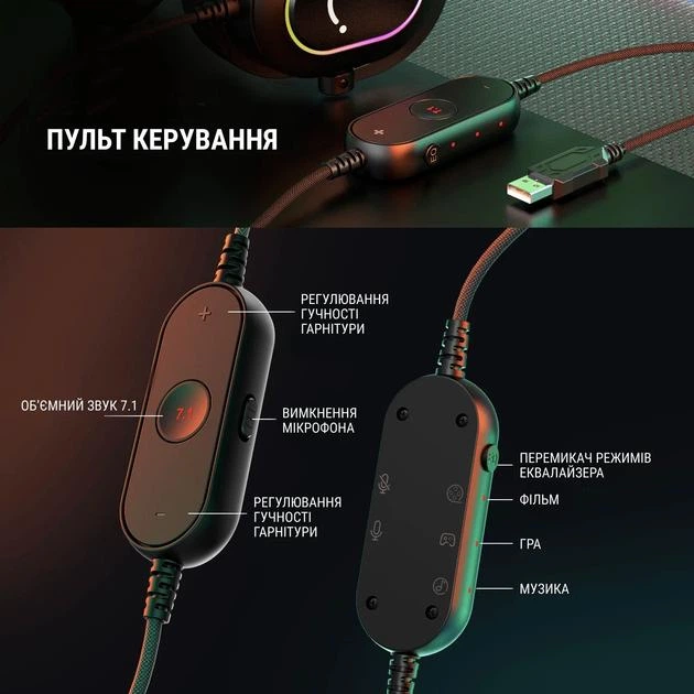 Ігрові Навушники FIFINE H6 Black RGB 7.1 Surround - Фото 6 Ігрові Навушники FIFINE H6 Black RGB 7.1 Surround - зображення 6
