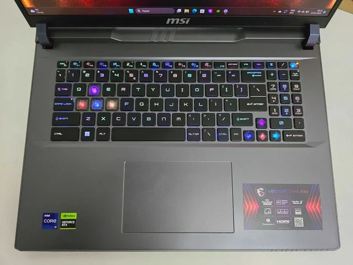 Ноутбук MSI Vector 17 HX (2024) I9 14900HX/RTX 4080/RAM 32GB/SSD 1TB/240Hz Б\В - изображение 4