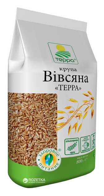 Крупа вівсяна Терра цільнозернова 800 г (0.8 кг) (4820015730831 ...