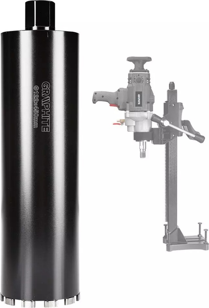 Коронка алмазна Graphite 122 x 450 мм x 11T 57H864 (5902062508133) - зображення 7