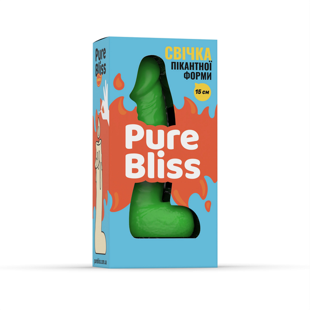 Свеча член Pure Bliss 15 см Зеленая (1100996780005) - изображение 6