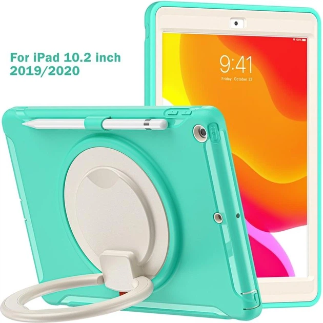 Чехол ARM Cover Apple iPad 7 (10.2") 2019 противоударный с кольцом подставкой Mint - изображение 5