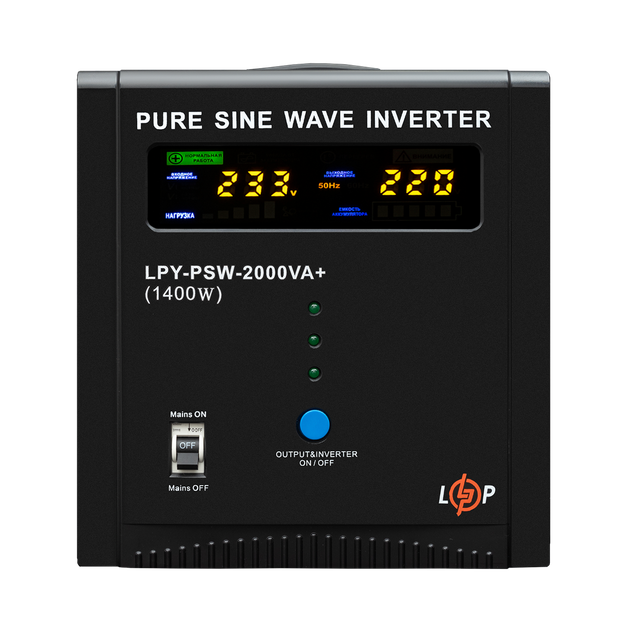 ИБП LogicPower LPY-PSW-2000VA+ (1400Вт) 10A/20A с правильной синусоидой 24V - Фото 1 ИБП LogicPower LPY-PSW-2000VA+ (1400Вт) 10A/20A с правильной синусоидой 24V - изображение 1