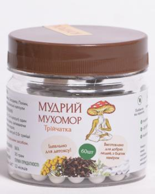 Трійчатка Мудрий Мухомор капсули по 0.5 г 60 шт (Troi4atkaK60) - зображення 1