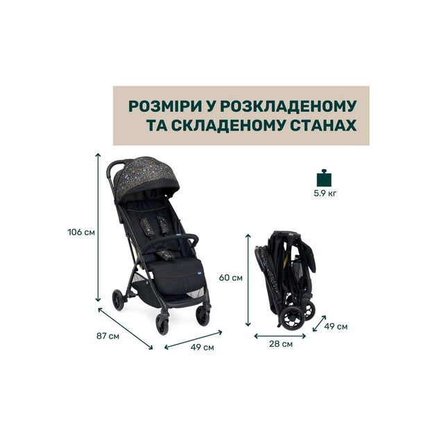 Коляска Chicco Glee Stroller, (m459080) - изображение 3