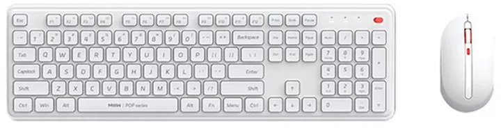Комплект бездротовий Xiaomi MiiiW Keyboard and Mouse Combo Gen 3 PB03 Wireless White (MW24PB03 White) - зображення 1