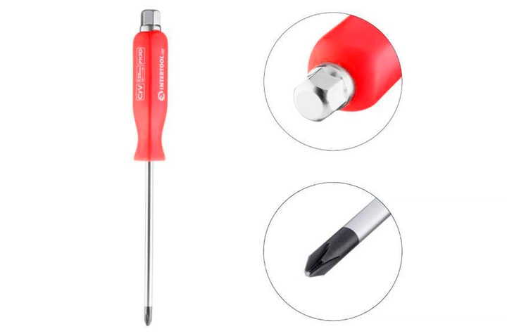 Отвертка Intertool - крестовая ударная PH2 х 125 мм 1 шт. - Фото 2 Отвертка Intertool - крестовая ударная PH2 х 125 мм 1 шт. - изображение 2