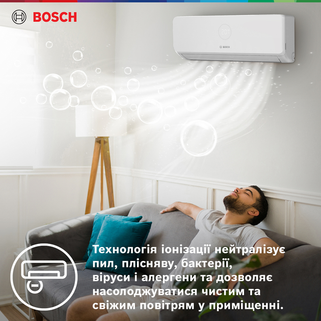 Кондиціонер Bosch CL3200i RAC 2,6 kW + Кронштейн (кріплення) для кондиціонера Acc Electrics AE-001 (1286113590471) у подарунок! - зображення 9