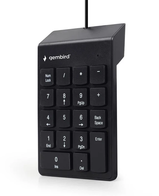 Цифрова клавіатура Gembird KPD-U-02 Black USB - Фото 1 Цифрова клавіатура Gembird KPD-U-02 Black USB - зображення 1