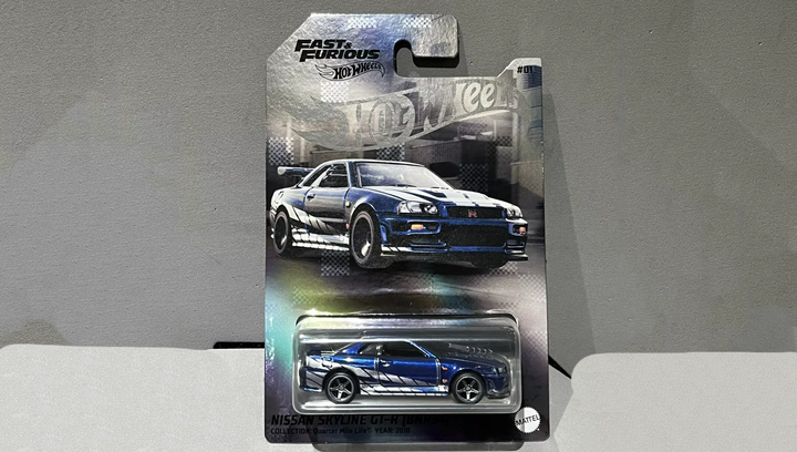 Машинка Premium Hot Wheels Nissan Skyline GT-R (R34) Virtual NFT