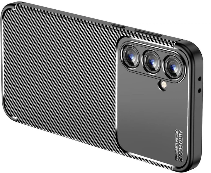 Чехол Fiji Ultimate Carbon для Samsung Galaxy A36 5G (A366) противоударный бампер черный - Фото 3 Чехол Fiji Ultimate Carbon для Samsung Galaxy A36 5G (A366) противоударный бампер черный - изображение 3