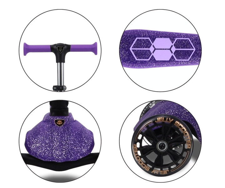 Hulajnoga dziecięca Milly Mally trójkołowa Jelly Violet 6253 (5907090700276) - obraz 9