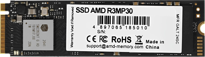 Dysk SSD AMD Radeon R3 480GB M.2 2280 NVMe PCIe 3.0 x4 3D NAND TLC (R3MP30480G8) - obraz 1
