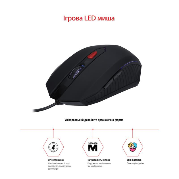 Мышь Piko FX61 (1283126489570) Black USB - изображение 2