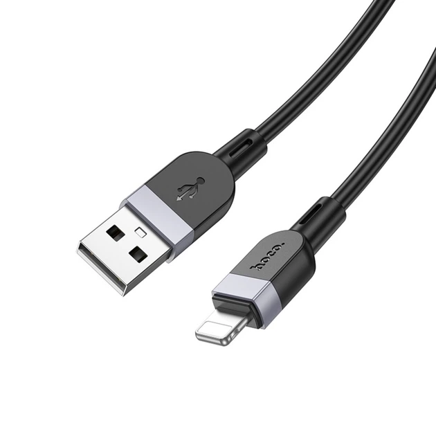 Кабель для зарядки iPhone Hoco X109 Lightning, 1 м, силіконовий, чорний - Фото 2 Кабель для зарядки iPhone Hoco X109 Lightning, 1 м, силіконовий, чорний - зображення 2