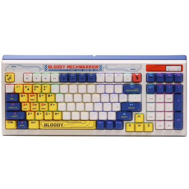 Клавіатура A4Tech Bloody B950 RGB Warrior LK Libra Brown USB-A White - Фото 1 Клавіатура A4Tech Bloody B950 RGB Warrior LK Libra Brown USB-A White - зображення 1