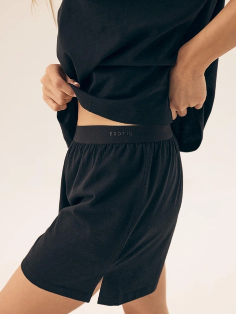 Піжамні шорти жіночі бавовняні Esotiq Ruthie 42492-99X L Чорні (5903972503874) - зображення 5