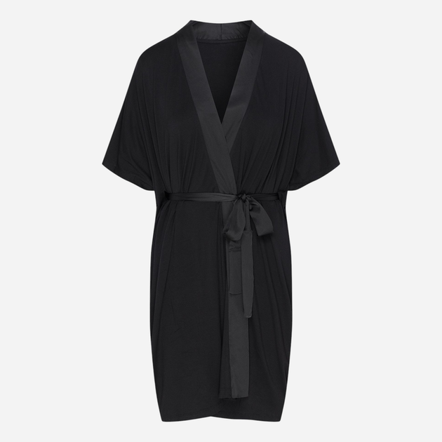 Халат жіночий великого розміру літній Esotiq Rirri 42700-99X L/XL Чорний (5903972534380) - зображення 6