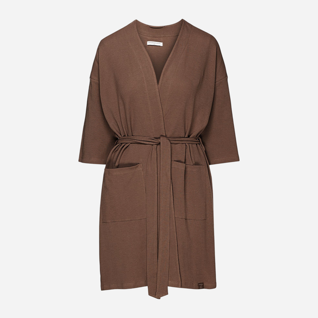 Халат жіночий бавовняний Henderson Nilsa 42779-84X L/XL Коричневий (5903972549063) - зображення 5