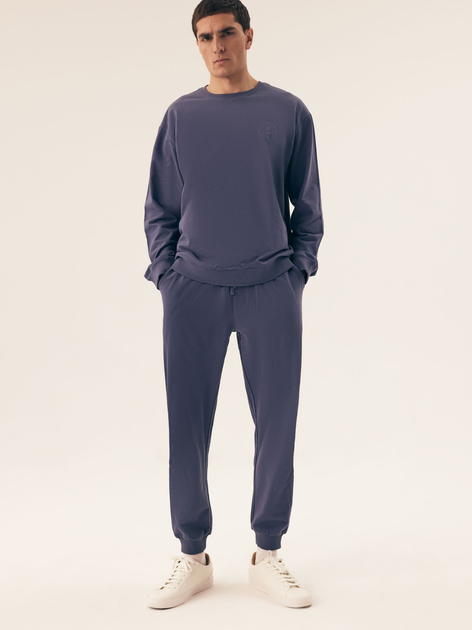 Spodnie od piżamy męskie bawełniane Henderson Outdoor 42822-95X L Granatowe - obraz 3