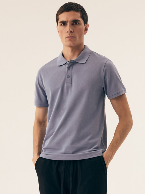 Поло довге чоловіче Henderson Mile 43025-50X 2XL Синє (5903972391372) - зображення 1