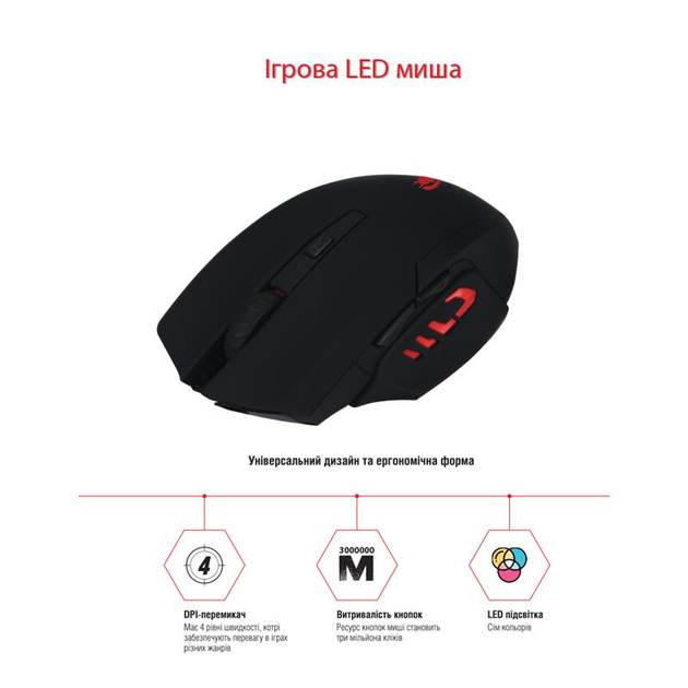 Мышь Piko FX62 (1283126489532) Black USB - изображение 2