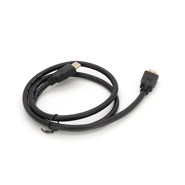 Кабель Merlion HDMI-HDMI HIGH SPEED 1m, v1.4, OD-7.5 mm, круглий Black, коннектор Black Voltronic YT-HDMI(M)/(M)HS-1m - зображення 2