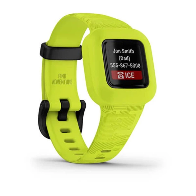 Дитячий фітнес-браслет Garmin Vivofit Jr 3 Digi Camo (010-02441-00); 0.79" (112х112) MIP LCD / Bluetooth / 5 ATM / CR2025 / 25 г / жовтий - Фото 6 Дитячий фітнес-браслет Garmin Vivofit Jr 3 Digi Camo (010-02441-00); 0.79" (112х112) MIP LCD / Bluetooth / 5 ATM / CR2025 / 25 г / жовтий - зображення 6