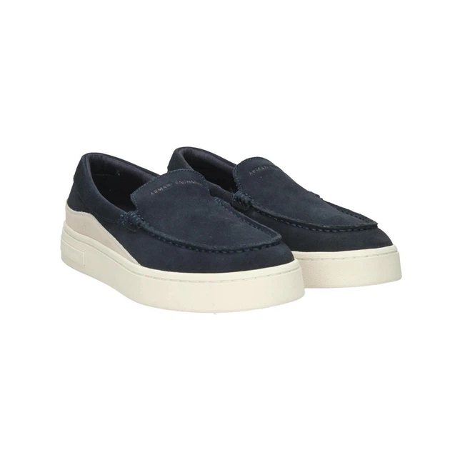 Лоферы замшевые Armani Exchange 42 синий XUY011 - изображение 4