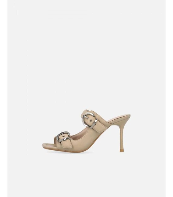 Шлепанцы с двумя пряжками Pinko 39 бежевый SD0309a - изображение 2