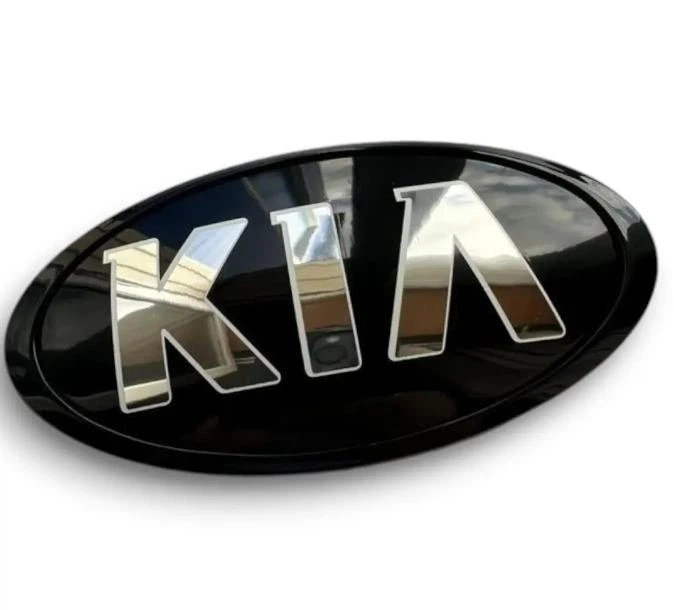 Эмблема LinkNexGen KIA черная (обод черный) 114х57 мм (скотч + 2 направляющие) 863183R500 - изображение 5