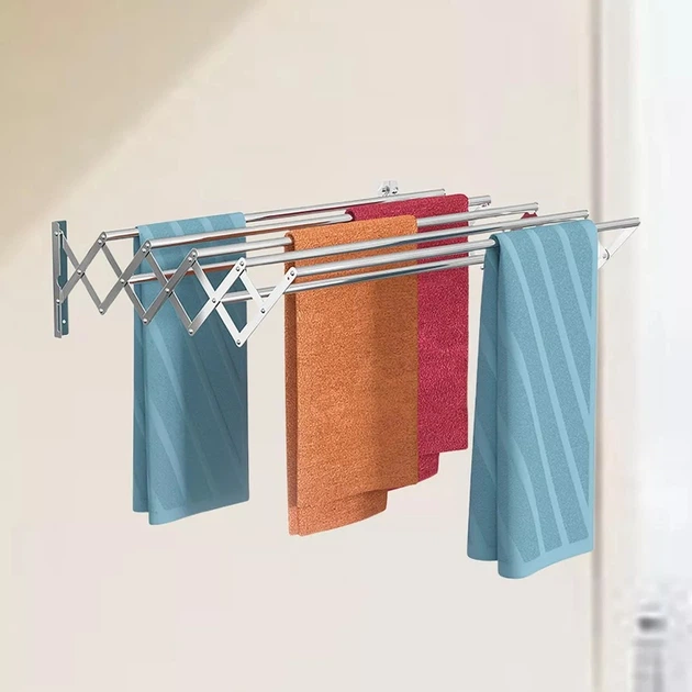 Сушарка для білизни настінна складана Laundry 100*70 см металева - зображення 4