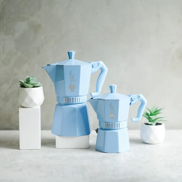 Гейзерна кавоварка Bialei Moka Exclusive 130 мл. 3 чашки Blue Store - зображення 4