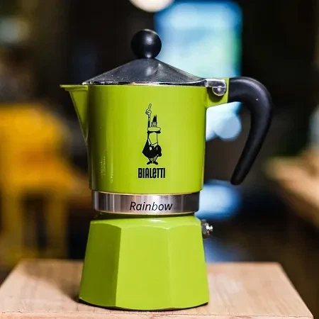 Гейзерная кофеварка Bialei Rainbow Green 270 мл. 6 чашек Store - изображение 6