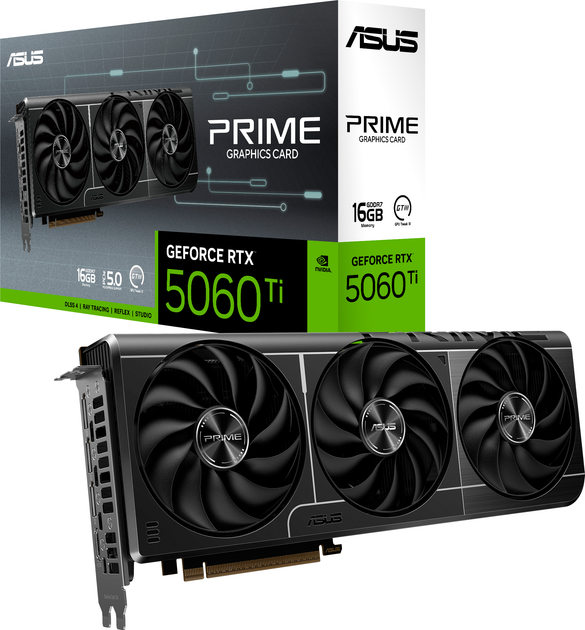 Відеокарта ASUS PCI-Ex GeForce RTX 5060 Ti PRIME 16GB GDDR7 (128bit) (2602/28000) (HDMI, 3 x DisplayPort) (PRIME-RTX5060TI-16G) - зображення 10