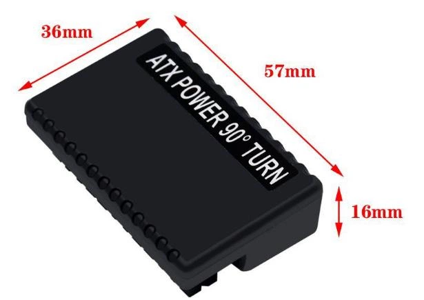 Кутовий ATX 24 пін перехідник 90 градусів 24pin "ATX POWER" живлення материнської плати Чорний - Фото 4 Кутовий ATX 24 пін перехідник 90 градусів 24pin "ATX POWER" живлення материнської плати Чорний - зображення 4