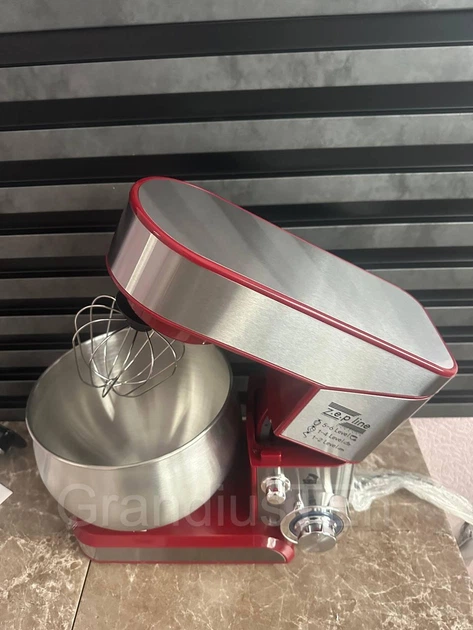 Планетарный миксер Zepline ZP-105, с чашей 6 л, 3500 Вт, кухонный комбайн, настольный мощный тестомес - Фото 12 Планетарный миксер Zepline ZP-105, с чашей 6 л, 3500 Вт, кухонный комбайн, настольный мощный тестомес - изображение 12