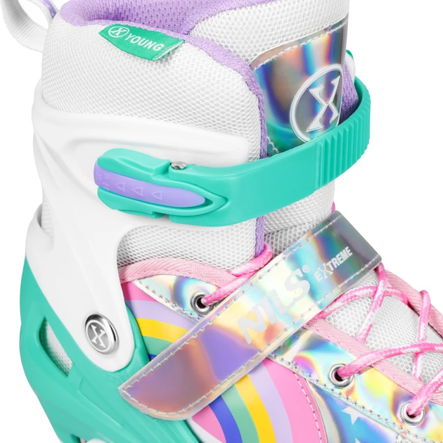 Роликові ковзани Abisal NILS EXTREME Rainbow LED розм. С (31-34) NQ0187 (5907695565713) - зображення 8