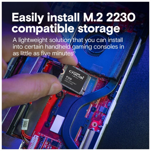 Накопичувач SSD M.2 2230 1TB P310 Micron (CT1000P310SSD2) - Фото 6 Накопичувач SSD M.2 2230 1TB P310 Micron (CT1000P310SSD2) - зображення 6
