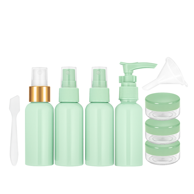Дорожный набор из 7 емкостей для косметики в косметичке WH Travel Bottles Set , Салатовый - Фото 2 Дорожный набор из 7 емкостей для косметики в косметичке WH Travel Bottles Set , Салатовый - изображение 2